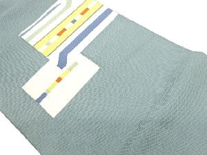 幾何学模様織出し名古屋帯